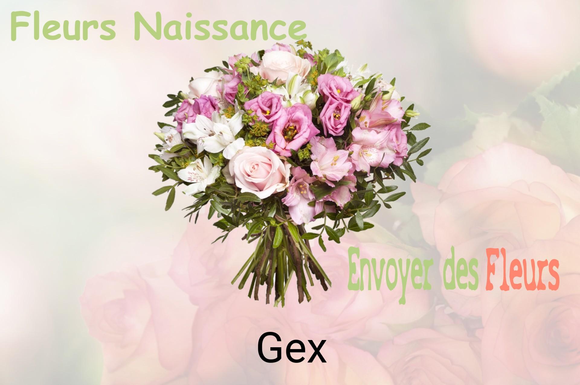 Bouquet de fleurs de naissance livré à Gex