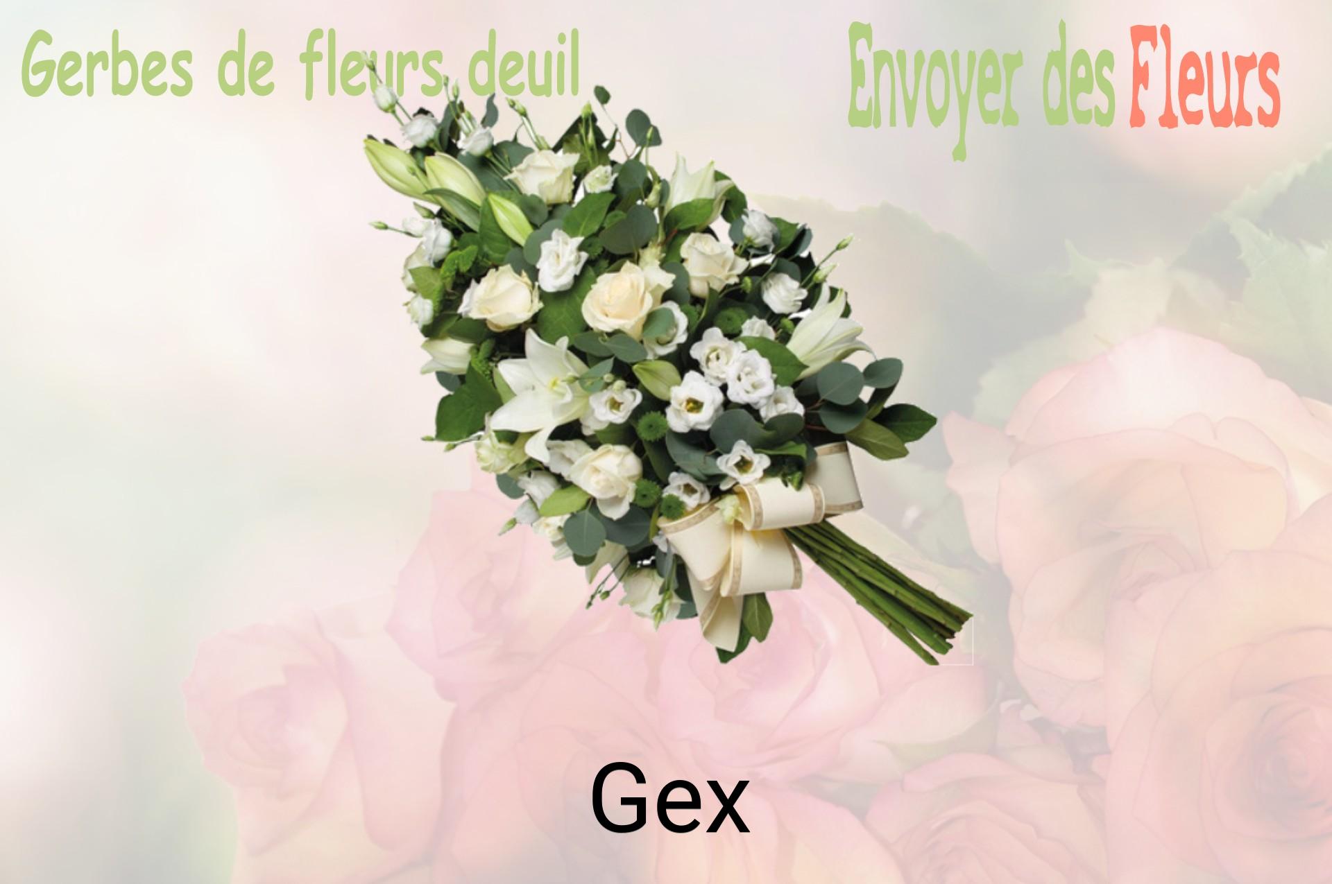 Gerbe de fleurs de deuil livrée à Gex